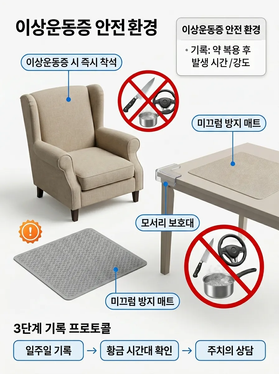 이상운동증 안전 환경